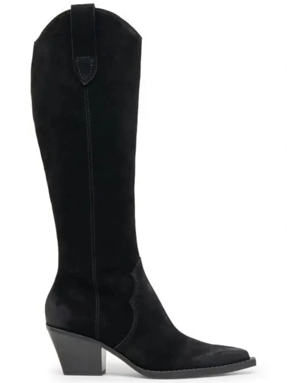 Dolce Vita Regy Western Wide Calf Boot in Black Suede - Picture 1 of 9